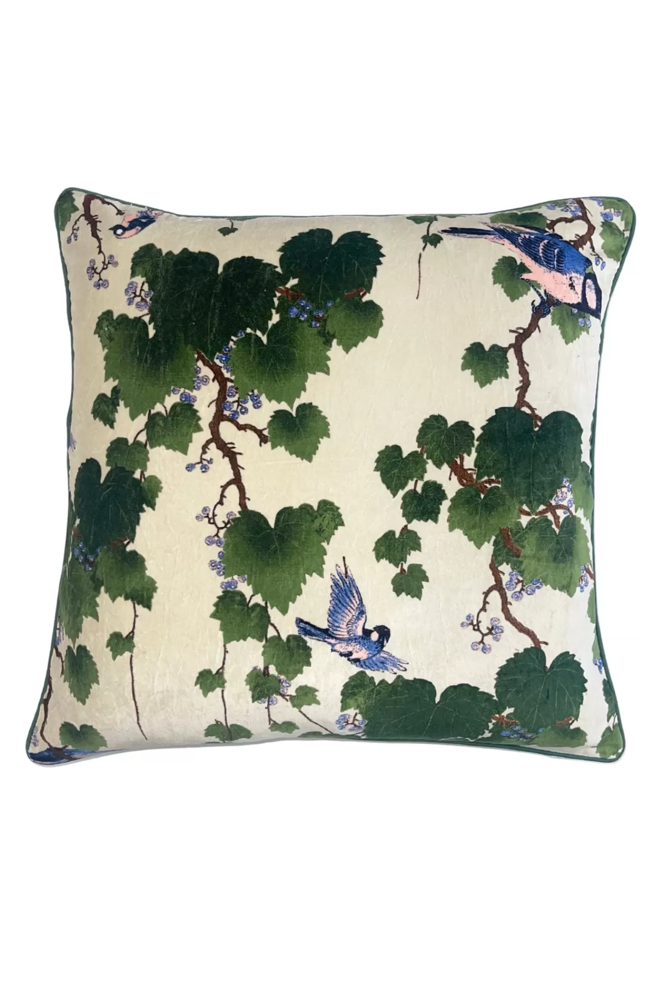 One Hundred Stars Cushions-Acer Green Velvet Cushion